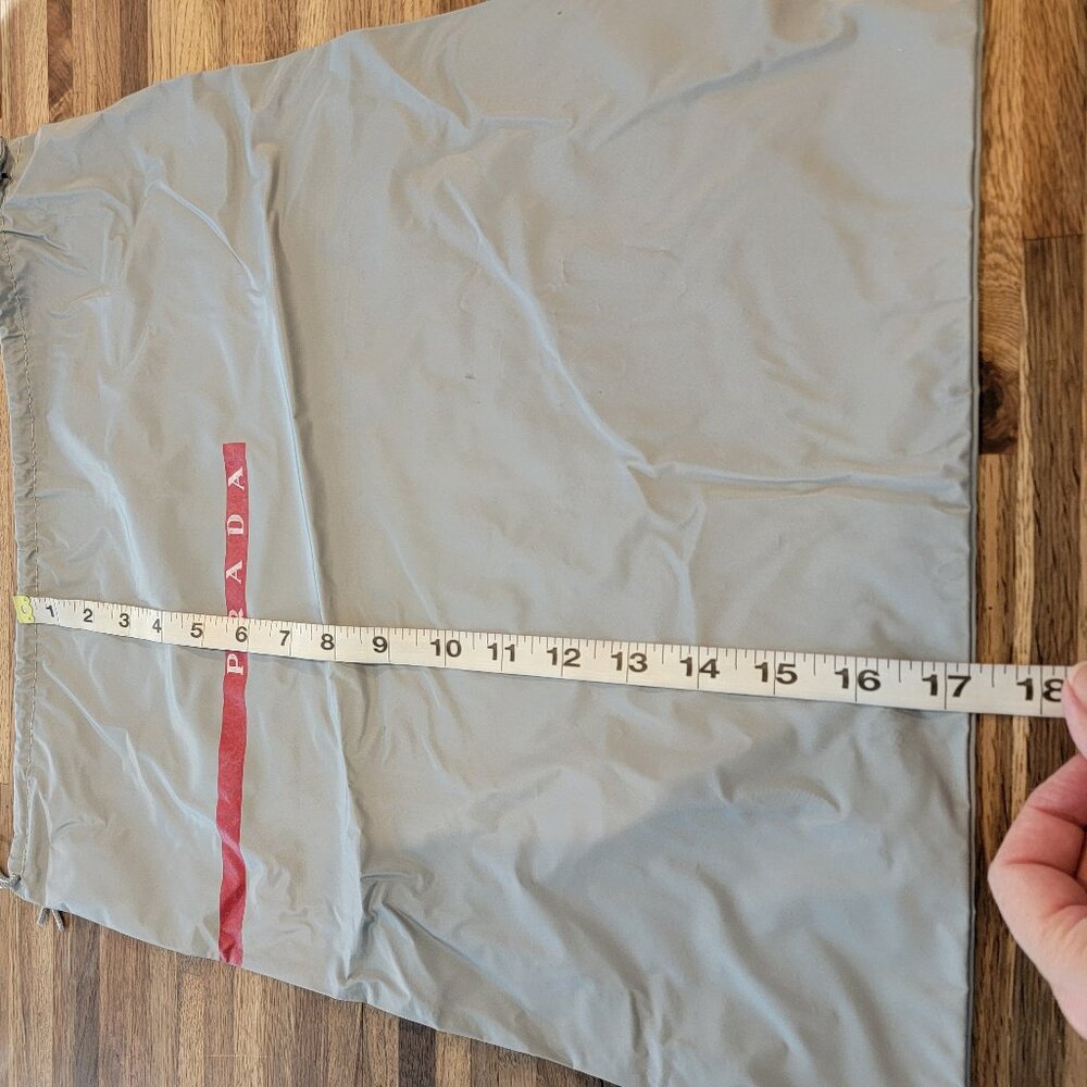 Prada Shoe Protective Cover Duster Bag/Travel Bag. with a red logo. - Picture 4 of 9